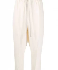 ( Nouvelle Collection ) Rick Owens 21 NATURAL Pantalon Court à Lien De Resserrage Femme