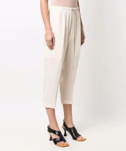 ( Nouvelle Collection ) Rick Owens 21 NATURAL Pantalon Court à Lien De Resserrage Femme -Rick Owens Soldes 17883233 37775771 600