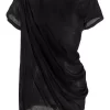 ( Nouvelle Collection ) Rick Owens 09 BLACK T-shirt En Coton Biologique à Détail Drapé Femme 2 ( Nouvelle Collection ) Rick Owens 09 BLACK T-shirt En Coton Biologique à Détail Drapé Femme -Rick Owens Soldes 17883239 37746254 600