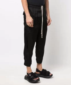 ( Nouvelle Collection ) Rick Owens Pantalon Slim à Lien De Resserrage 09 BLACK -Rick Owens Soldes 17883241 37739049 600