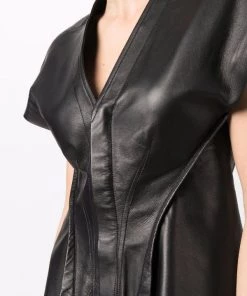 Rick Owens Débardeur Naska En Cuir 09 BLACK -Rick Owens Soldes 17884731 37741756 600