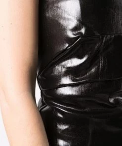 ( Nouvelle Collection ) Rick Owens Haut-bustier Fogachine à Effet Enduit 09 NERO -Rick Owens Soldes 17885094 37757034 600