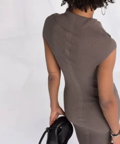 ( Nouvelle Collection ) Rick Owens 34 DUST Robe Sans Manches à Col Bénitier Femme -Rick Owens Soldes 17887483 37838491 600