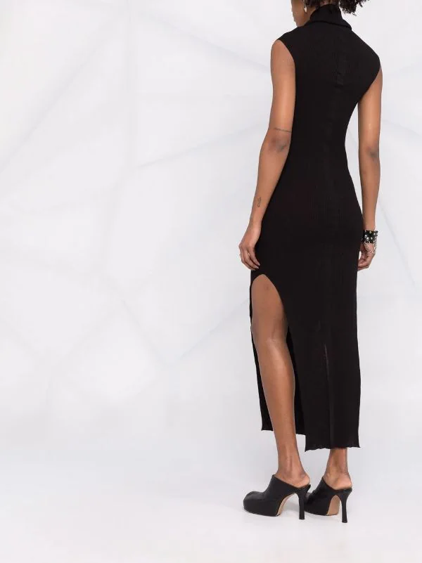 ( Nouvelle Collection ) Rick Owens Robe Sans Manches à Col Bénitier 09 BLACK 6 ( Nouvelle Collection ) Rick Owens Robe Sans Manches à Col Bénitier 09 BLACK – Image 4