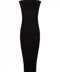( Nouvelle Collection ) Rick Owens Robe Sans Manches à Col Bénitier 09 BLACK