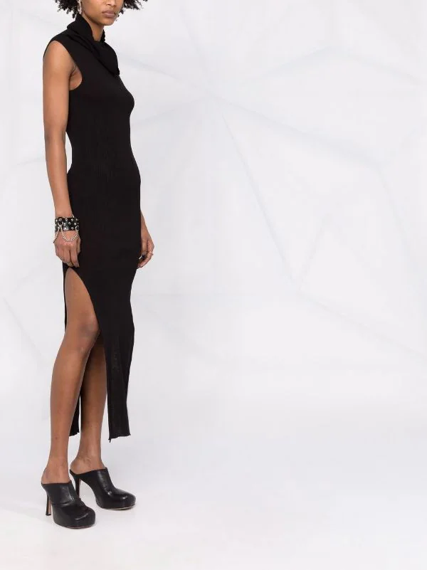 ( Nouvelle Collection ) Rick Owens Robe Sans Manches à Col Bénitier 09 BLACK 8 ( Nouvelle Collection ) Rick Owens Robe Sans Manches à Col Bénitier 09 BLACK – Image 6