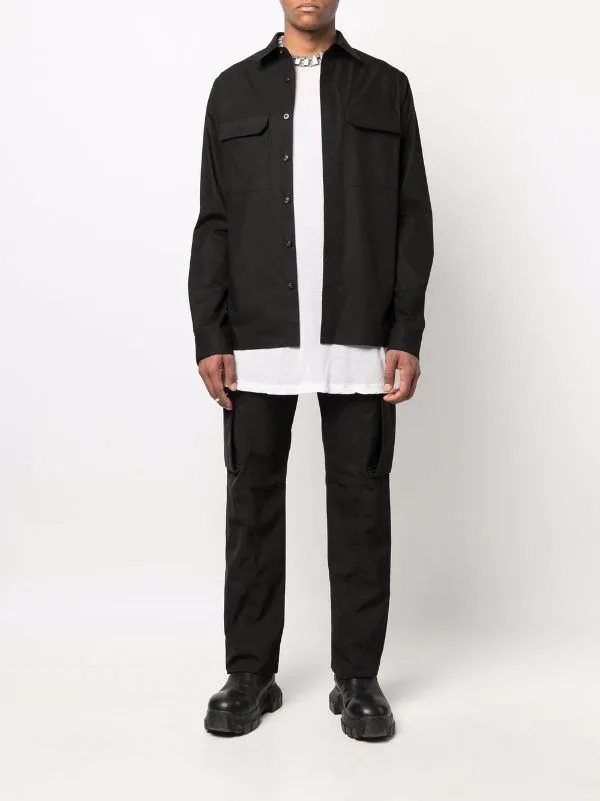 ( Nouvelle Collection ) Rick Owens Chemise Work En Coton Homme 4 ( Nouvelle Collection ) Rick Owens Chemise Work En Coton Homme – Image 2