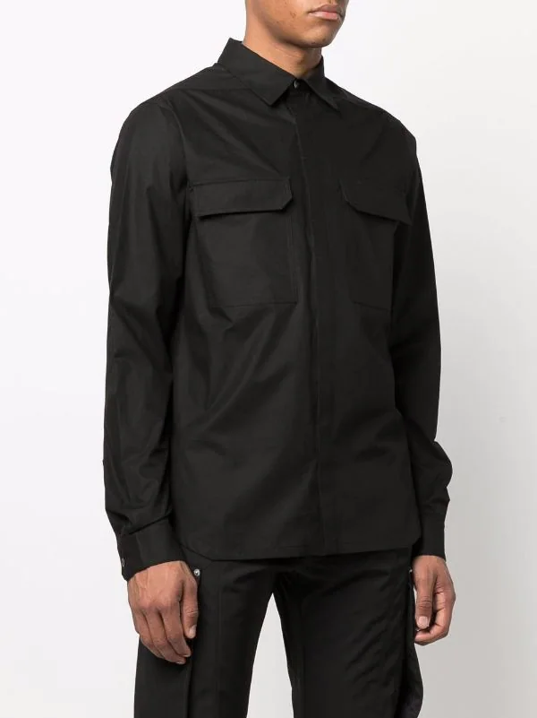 ( Nouvelle Collection ) Rick Owens Chemise Work En Coton Homme 5 ( Nouvelle Collection ) Rick Owens Chemise Work En Coton Homme – Image 3