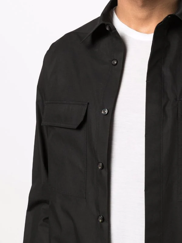 ( Nouvelle Collection ) Rick Owens Chemise Work En Coton Homme 7 ( Nouvelle Collection ) Rick Owens Chemise Work En Coton Homme – Image 5