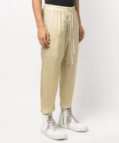 ( Nouvelle Collection ) Rick Owens Pantalon Court Slim à Lien De Resserrage Homme -Rick Owens Soldes 17900866 37969366 600