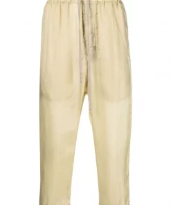 ( Nouvelle Collection ) Rick Owens Pantalon Court Slim à Lien De Resserrage Homme