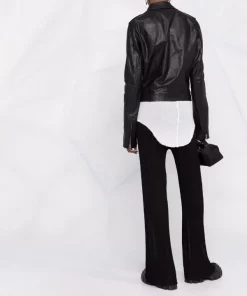 ( Nouvelle Collection ) Rick Owens Veste De Moto En Cuir Femme -Rick Owens Soldes 17902258 37822479 600