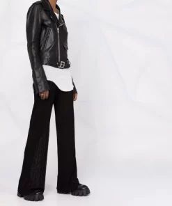( Nouvelle Collection ) Rick Owens Veste De Moto En Cuir Femme -Rick Owens Soldes 17902258 37822480 600