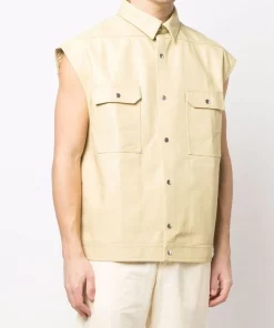 ( Nouvelle Collection ) Rick Owens Veston En Cuir 32 VANILLA -Rick Owens Soldes 17902260 37807225 600