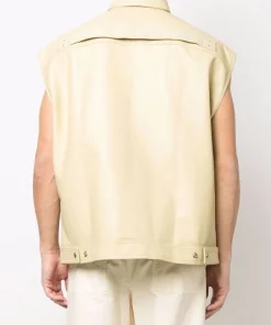 ( Nouvelle Collection ) Rick Owens Veston En Cuir 32 VANILLA -Rick Owens Soldes 17902260 37807226 600