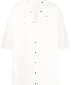 ( Nouvelle Collection ) Rick Owens 21 NATURAL Haut Faun à Boutons Pression Homme