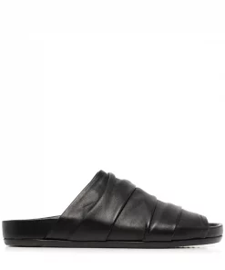 ( Nouvelle Collection ) Rick Owens 09 BLACK Sandales Granola En Cuir Femme