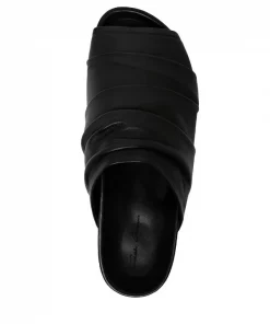 ( Nouvelle Collection ) Rick Owens 09 BLACK Sandales Granola En Cuir Femme -Rick Owens Soldes 17903333 37993722 600