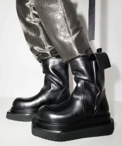 ( Nouvelle Collection ) Rick Owens Bottes Fog Pocket Cyclops En Cuir 99 BLACK/BLACK -Rick Owens Soldes 17906478 39245455 600