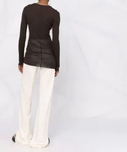 ( Nouvelle Collection ) Rick Owens Pantalon évasé à Taille Nervurée Femme 13 ( Nouvelle Collection ) Rick Owens Pantalon évasé à Taille Nervurée Femme -Rick Owens Soldes 17907751 37799945 600