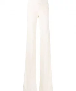 ( Nouvelle Collection ) Rick Owens Pantalon évasé à Taille Nervurée Femme