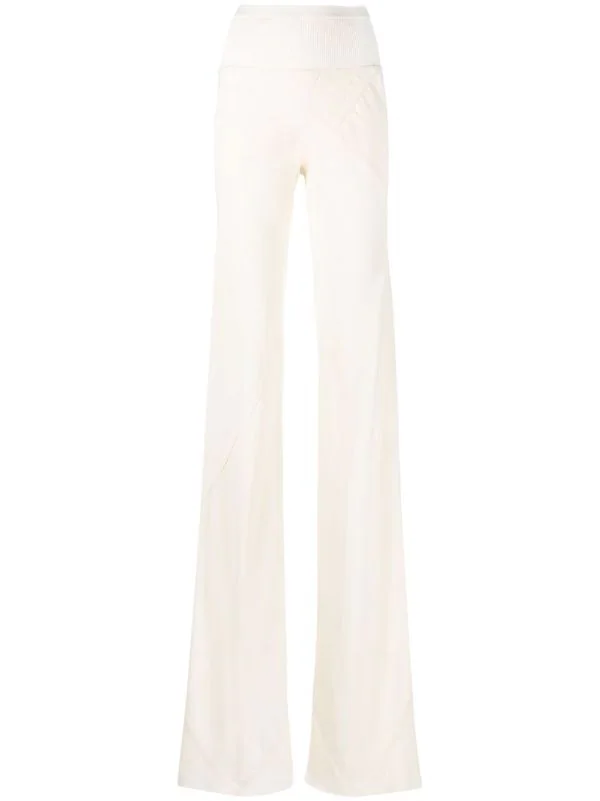 ( Nouvelle Collection ) Rick Owens Pantalon évasé à Taille Nervurée Femme 3 ( Nouvelle Collection ) Rick Owens Pantalon évasé à Taille Nervurée Femme