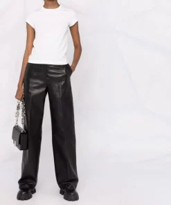 ( Nouvelle Collection ) Rick Owens T-shirt Slim à Col Rond Femme