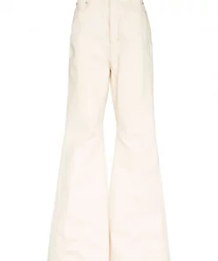 ( Nouvelle Collection ) Rick Owens Jean Bolan à Coupe Bootcut Homme