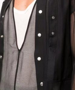 ( Nouvelle Collection ) Rick Owens 09 BLACK Chemise à Effet De Transparence Homme -Rick Owens Soldes 17909451 39147079 600