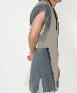 ( Nouvelle Collection ) Rick Owens Débardeur à Design Patchwork 1621 HUSTLER/NATURAL -Rick Owens Soldes 17909455 39223586 600