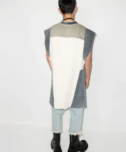 ( Nouvelle Collection ) Rick Owens Débardeur à Design Patchwork 1621 HUSTLER/NATURAL -Rick Owens Soldes 17909455 39225072 600