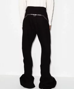 Rick Owens 09 BLACK Jean Slim à Détails De Zips Homme -Rick Owens Soldes 17910223 39235575 600