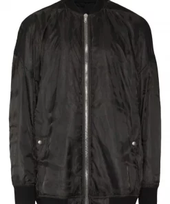 ( Nouvelle Collection ) Rick Owens 09 BLACK Veste Peter Flight à Fermeture Zippée Homme