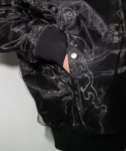 ( Nouvelle Collection ) Rick Owens 09 BLACK Veste Peter Flight à Fermeture Zippée Homme -Rick Owens Soldes 17910231 39157278 600