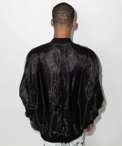 ( Nouvelle Collection ) Rick Owens 09 BLACK Veste Peter Flight à Fermeture Zippée Homme -Rick Owens Soldes 17910231 39158652 600