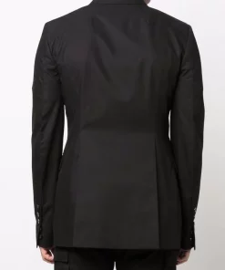 ( Nouvelle Collection ) Rick Owens Blazer à Revers étroit 09 BLACK 10 ( Nouvelle Collection ) Rick Owens Blazer à Revers étroit 09 BLACK -Rick Owens Soldes 17912646 37905253 600