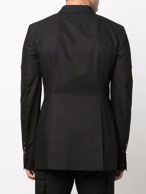 ( Nouvelle Collection ) Rick Owens Blazer à Revers étroit 09 BLACK 6 ( Nouvelle Collection ) Rick Owens Blazer à Revers étroit 09 BLACK – Image 4