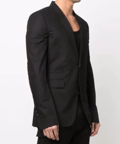 ( Nouvelle Collection ) Rick Owens Blazer à Revers étroit 09 BLACK 9 ( Nouvelle Collection ) Rick Owens Blazer à Revers étroit 09 BLACK -Rick Owens Soldes 17912646 37905256 600
