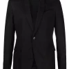 ( Nouvelle Collection ) Rick Owens Blazer à Revers étroit 09 BLACK -Rick Owens Soldes 17912646 37949096 600