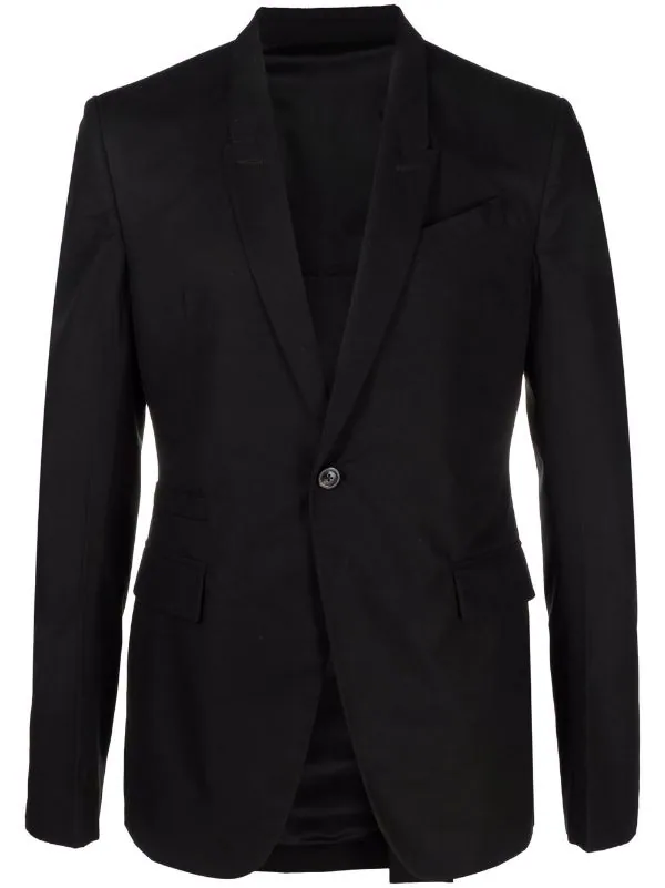 ( Nouvelle Collection ) Rick Owens Blazer à Revers étroit 09 BLACK 3 ( Nouvelle Collection ) Rick Owens Blazer à Revers étroit 09 BLACK