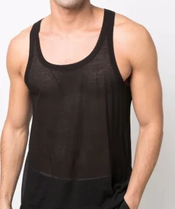 ( Nouvelle Collection ) Rick Owens Débardeur à Effet De Transparence Homme -Rick Owens Soldes 17912656 37784404 600