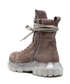 ( Nouvelle Collection ) Rick Owens Bottes En Daim à Lacets Homme -Rick Owens Soldes 17914537 37742761 600