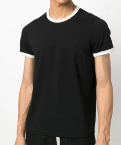 ( Nouvelle Collection ) Rick Owens T-shirt à Bords Contrastants Homme -Rick Owens Soldes 17915050 37939263 600