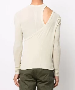 ( Nouvelle Collection ) Rick Owens T-shirt à Détails De Découpes 32 VANILLA -Rick Owens Soldes 17916480 38315575 600