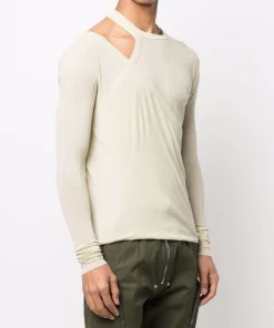 ( Nouvelle Collection ) Rick Owens T-shirt à Détails De Découpes 32 VANILLA -Rick Owens Soldes 17916480 38315593 600