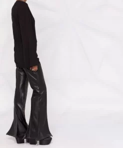 ( Nouvelle Collection ) Rick Owens Haut En Maille à Col V 09 BLACK -Rick Owens Soldes 17925518 37984627 600