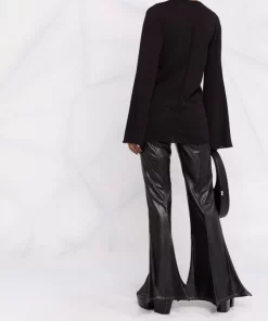 ( Nouvelle Collection ) Rick Owens Haut En Maille à Col V 09 BLACK -Rick Owens Soldes 17925518 37984658 600