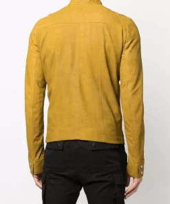 ( Nouvelle Collection ) Rick Owens 72 SULPHATE Veste En Cuir à Fermeture Zippée Homme -Rick Owens Soldes 17927052 37813744 600