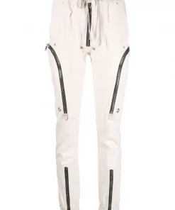 ( Nouvelle Collection ) Rick Owens Pantalon Slim à Zips Femme