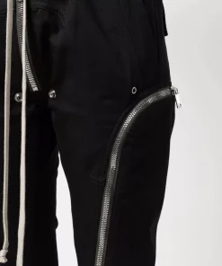 ( Nouvelle Collection ) Rick Owens 09 BLACK Pantalon Slim à Zips Femme -Rick Owens Soldes 17933201 38037155 600